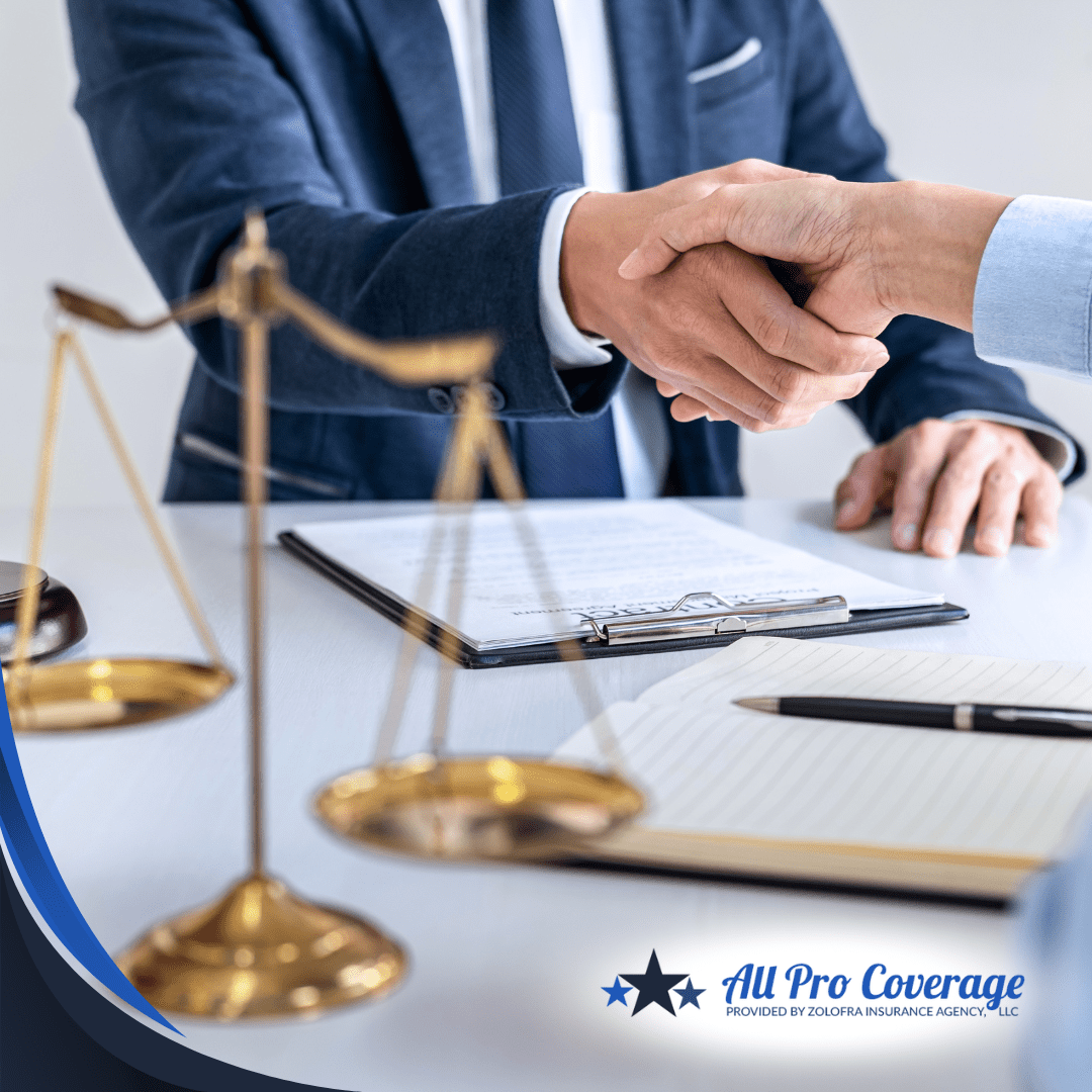 Handshake between legal professionals