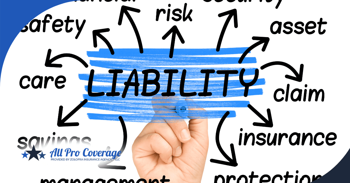 Creative “LIABILITY” keyword visual – excellent for educational insurance content.